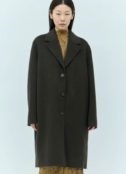 Single-Breasted Wool Coat