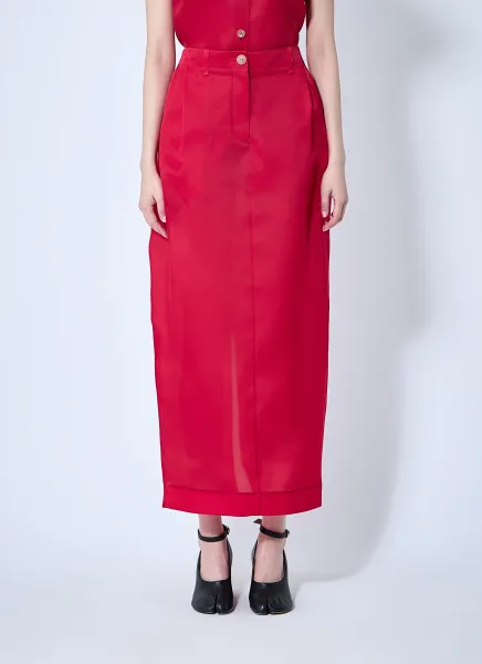 Lucian Silk Organza Maxi Skirt