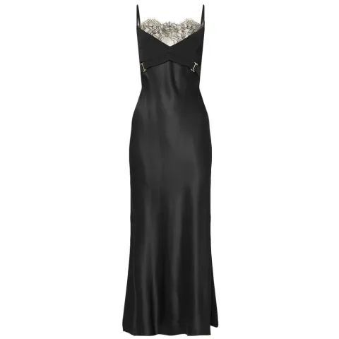 Lace E-Hook Harness Slip Dress
