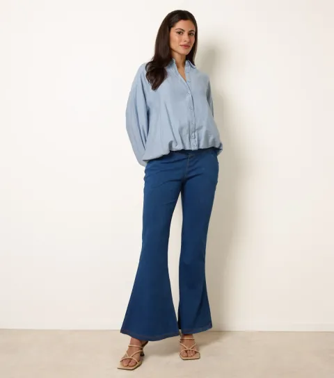 Women's Blue Flared Leg Jeans