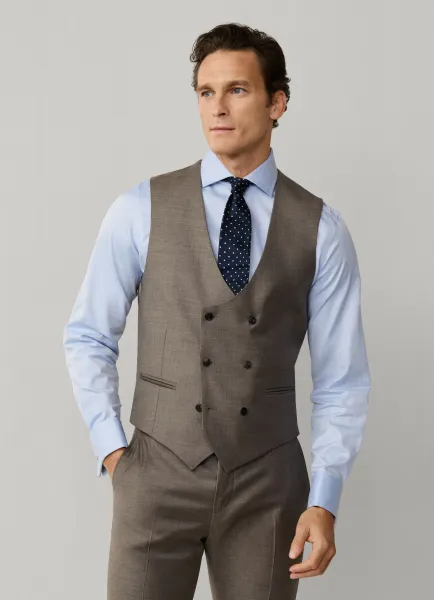 Wool Stretch Twill Waistcoat