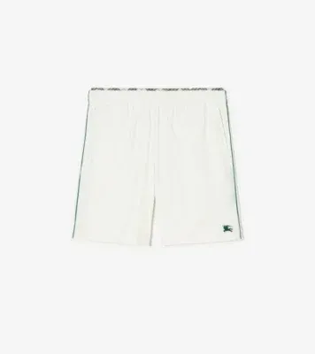 Stretch Nylon Tennis shorts in Chalk white