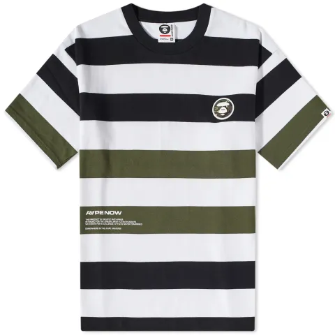 AAPE Now Bold Stripe Badge T-Shirt