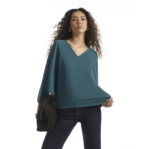 River Island V Neck Batwing Top