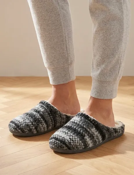 Jones Bootmaker Striped Mule Slippers Multi