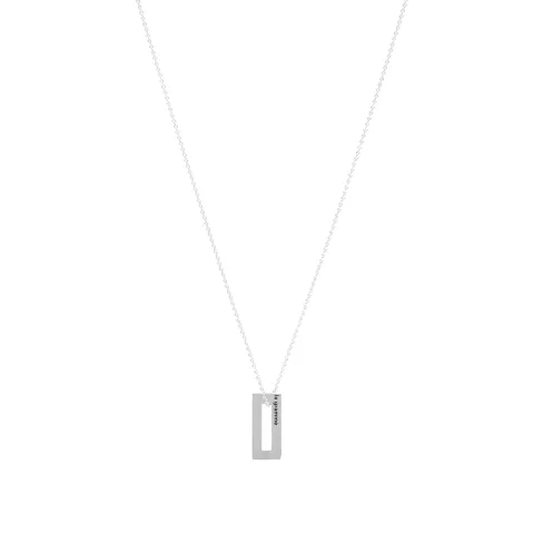 Small Rectangle Pendant Necklace