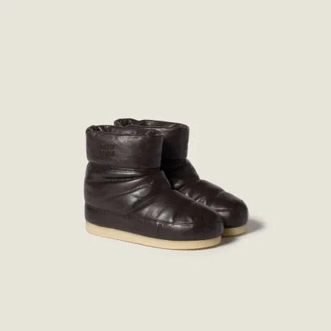 Padded nappa leather booties