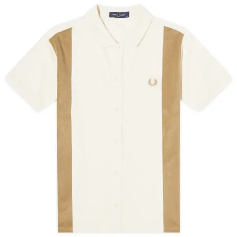 Block Stripe Button Through Polo
