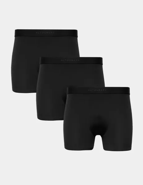 Autograph 3 Pack Body Invisibles Trunks Black