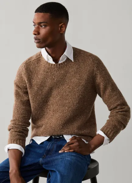 Hackett Merino Wool Donegal Crew Neck Jumper