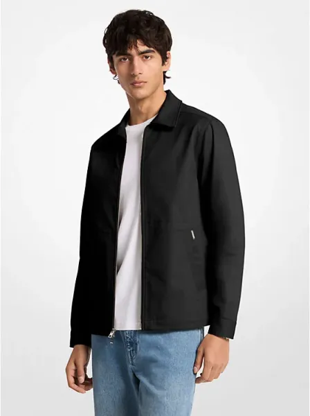 Stretch Cotton Shirt Jacket