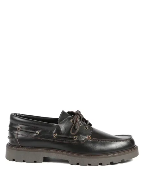 Jones Bootmaker Leather Slip On Loafers Dark Brown