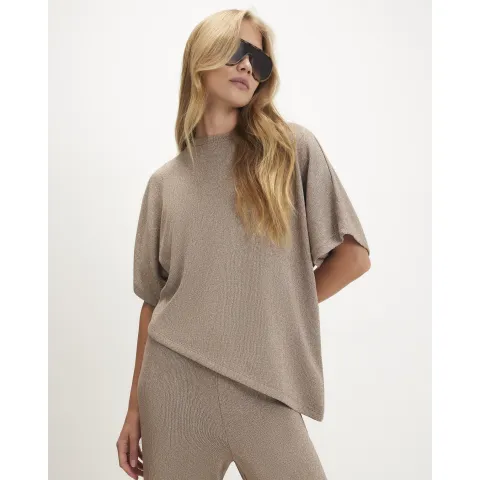 River Island Textured Asymmetric Hem Top