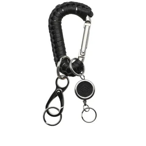 Woven Leather Carabiner