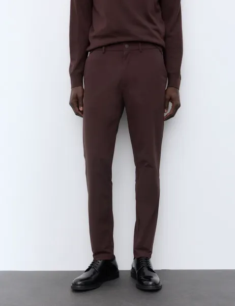 Slim Fit Trousers Teak