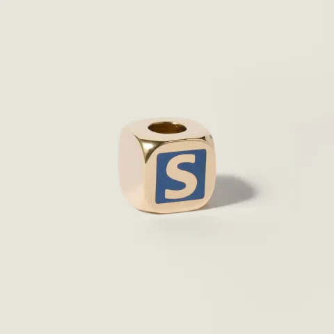 Enameled metal dice charm