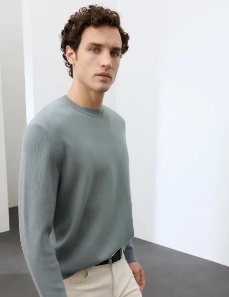 Autograph Relaxed Crew Neck Jumper Gunmetal