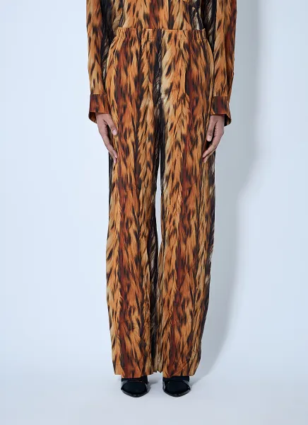 AI Croc Silk Pants