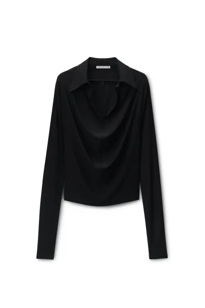 Cowl Placket Top