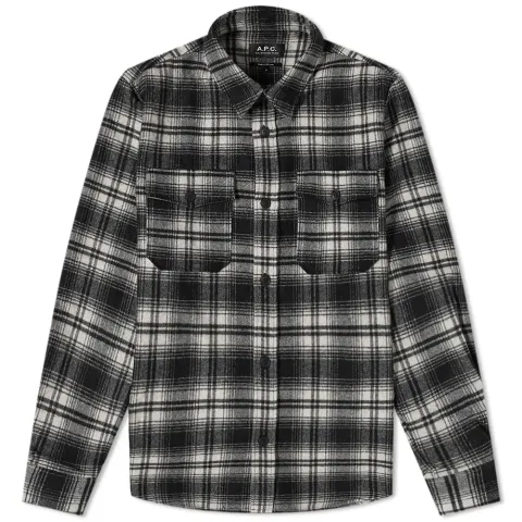 A.P.C. Leo Wool Check Overshirt