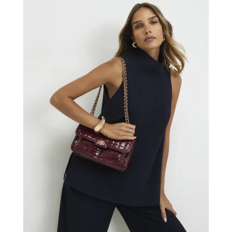 River Island Pinstripe High Neck Top