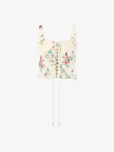 Summer Floral Corset Top