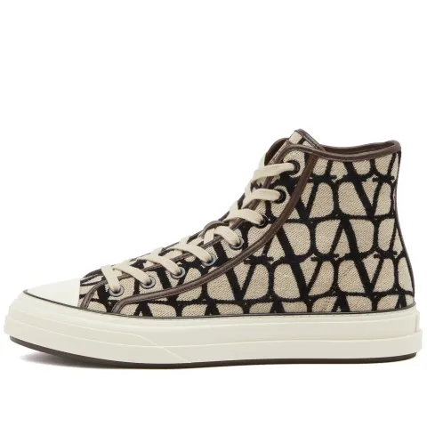 V Logo High Top Sneaker