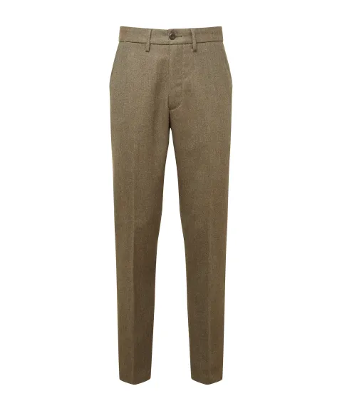 Schöffel Country Ross Tweed Trousers - Loden Green Herringbone Tweed