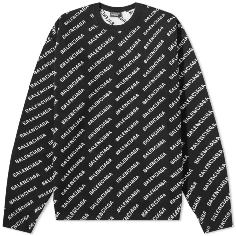 All Over Logo Crew Knit