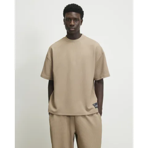 River Island Oversized Fit Waffle Textured T-Shirt