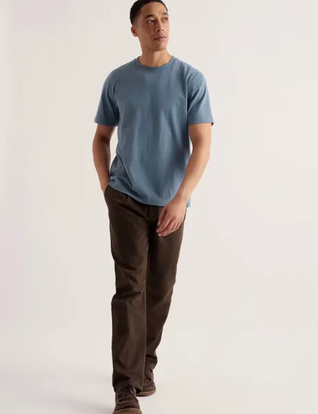 Seasalt Cornwall Pure Cotton Crew Neck T-Shirt Bright Blue
