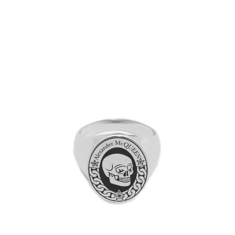 Skull Logo Signet Ring