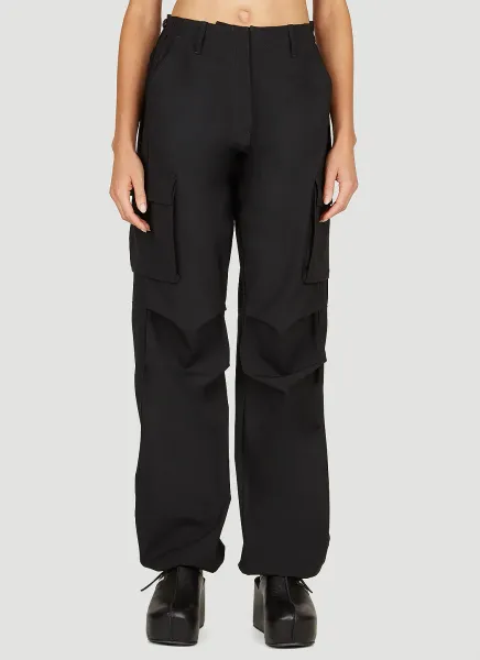 Tailored Wide Leg Cargo Pants