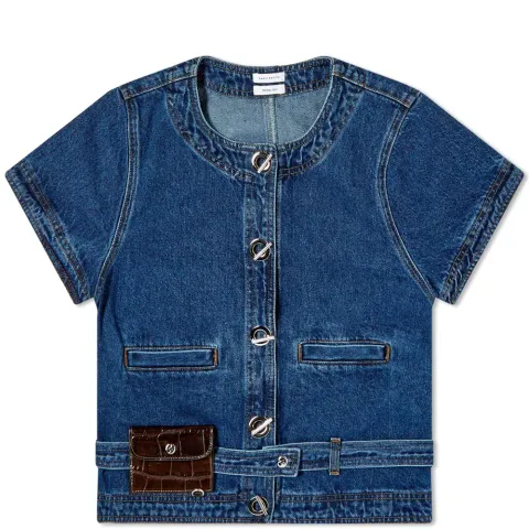 Ida Denim Short Sleeve Top