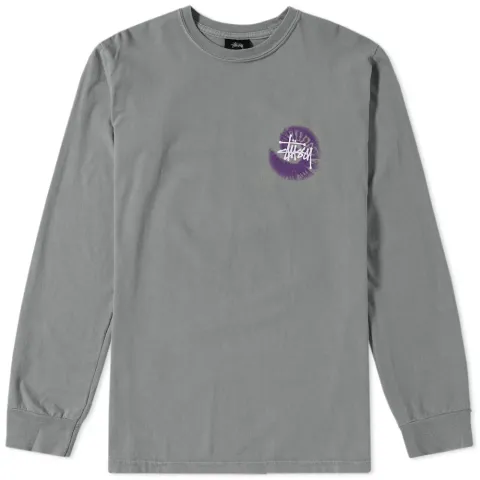 Long Sleeve Basic Swirl Pigment Dyed Tee