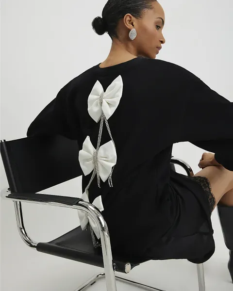 River Island Bow Back Sweatshirt