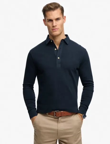 Pure Cotton Long Sleeve Top Navy