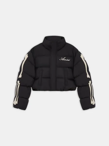 WOMEN - WOMEN'S BONES CROPPED DOWN JACKET - Black