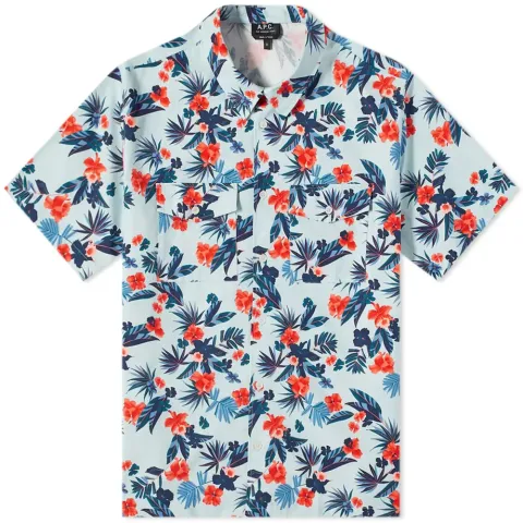A.P.C. Augustin Hawaiian Print Ripstop Shirt