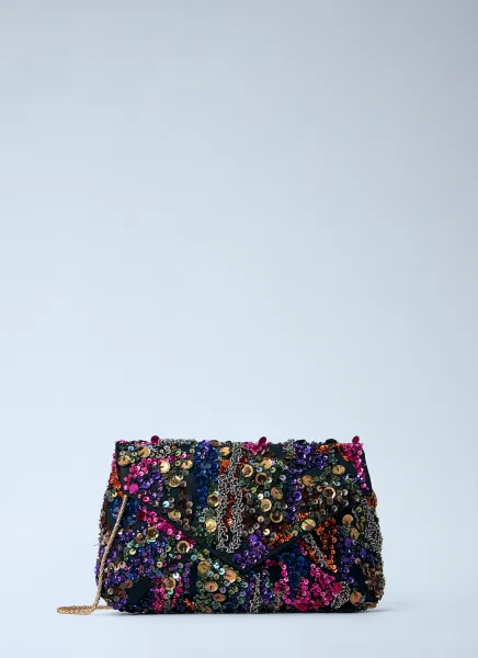 Sequin-Embellished Clutch Bag