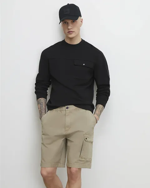 River Island Regular Fit Longer Length Cargo Shorts