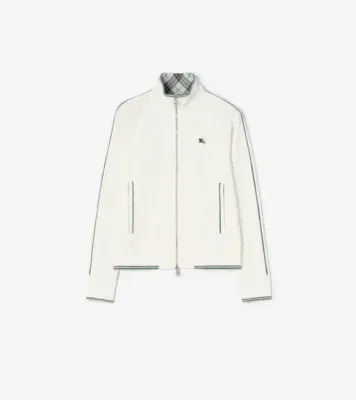 Nylon Cotton Tennis Jacket in Chalk white