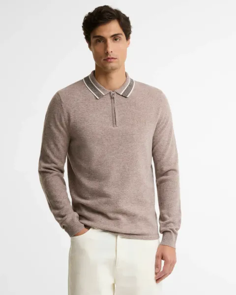 Newport Long-Sleeved Knitted Polo Shirt