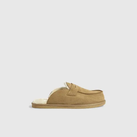 River Island Saddle Strap Loafer Slippers