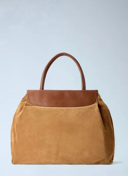 Blossom Suede Top Handle Bag