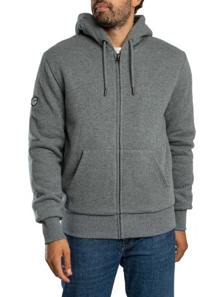 Borg Lined Zip Hoodie