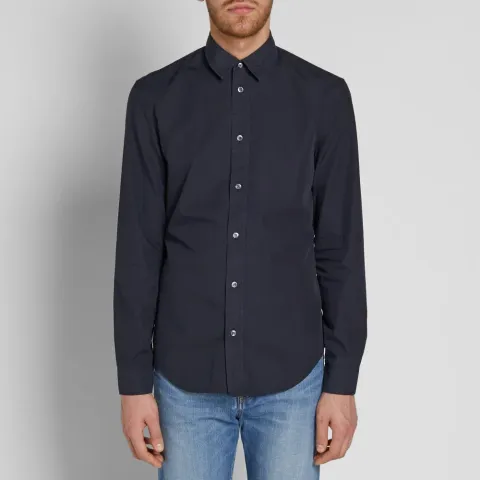 10 Garment Dyed Slim Fit Poplin Shirt