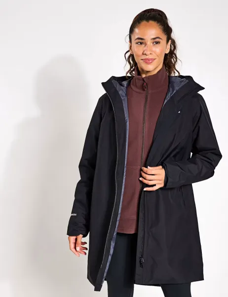 Ashberry Waterproof Hooded Raincoat Black
