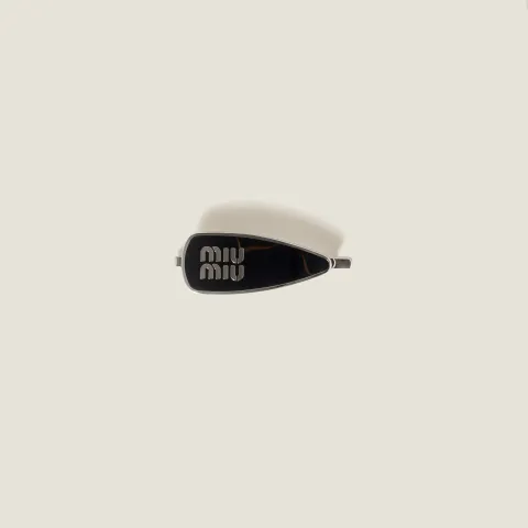 Enameled metal hair clip