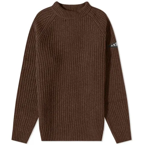 Mirrored Flag Ribbed Crew Knit
